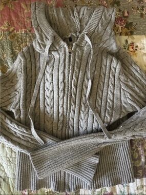 cropped knit jacket
